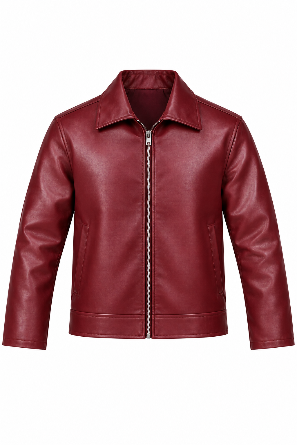 Premium Burgundy Leather Jacket